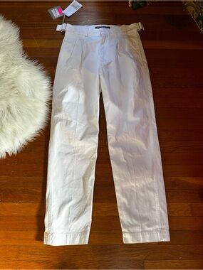 White Men’s Pleated Cotton Pants - Classic Tailored Fit Department Five Italy